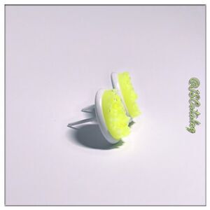 Lime Chunky Druzy on White Posts Round Studs Earrings